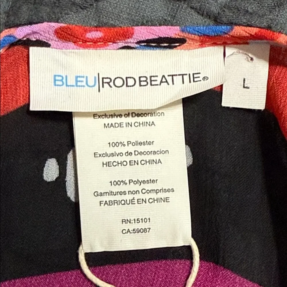 BLEU ROD BEATTIE size large plus size drawstring waist cover up beachwear swim - Picture 8 of 12